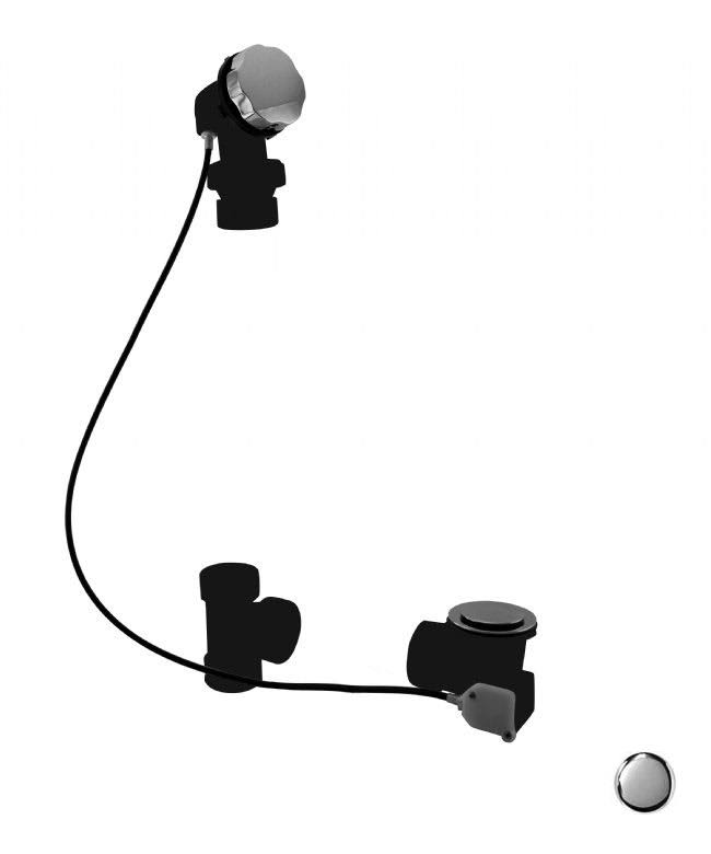Polished Chrome ABS Cable Drive Bath Waste V596