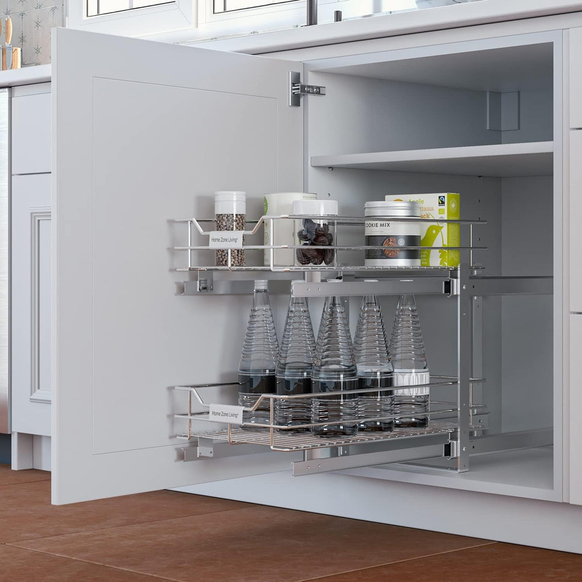 2-Tier Pull Out Cabinet Organizer S486