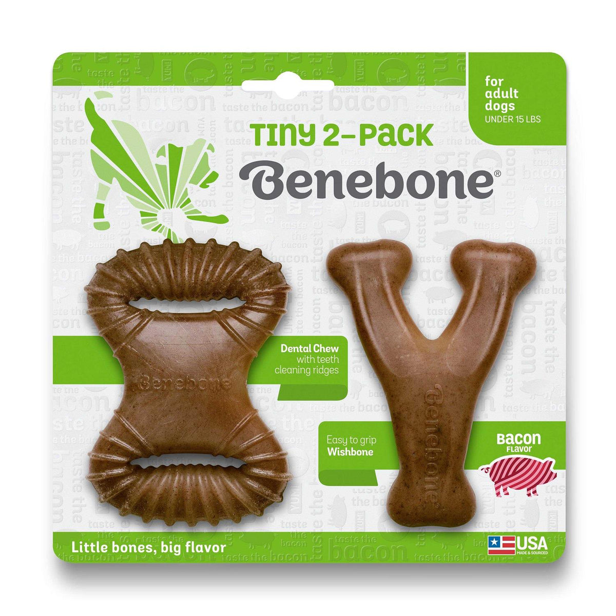 2 Pack Bacon Dog Chew Toy M1825