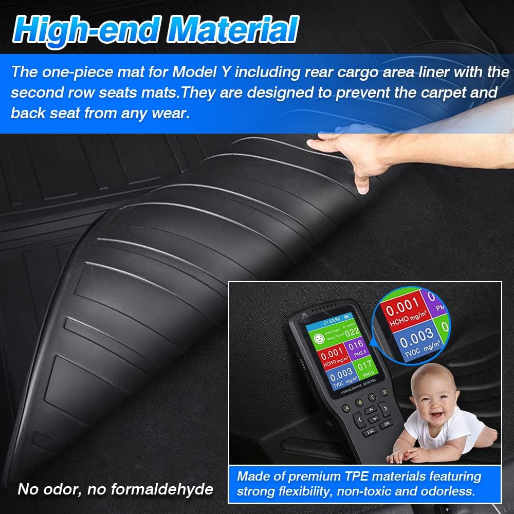 Custom Fit Trunk Mat Cargo Liner Back Seat Protector Black X337