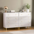 White 4 Drawer Dresser Set of 2 D708