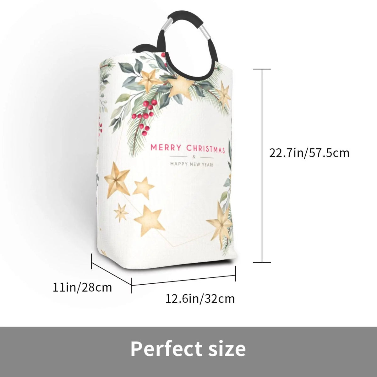 Collapsible Laundry Basket Hamper with Aluminum Handle, 50L V343