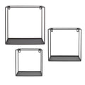 Wire Cube Shelf Set of 3 Shelves Black X54387