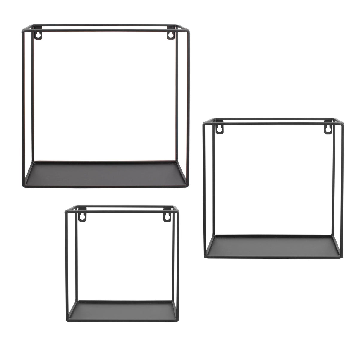 Wire Cube Shelf Set of 3 Shelves Black X54387