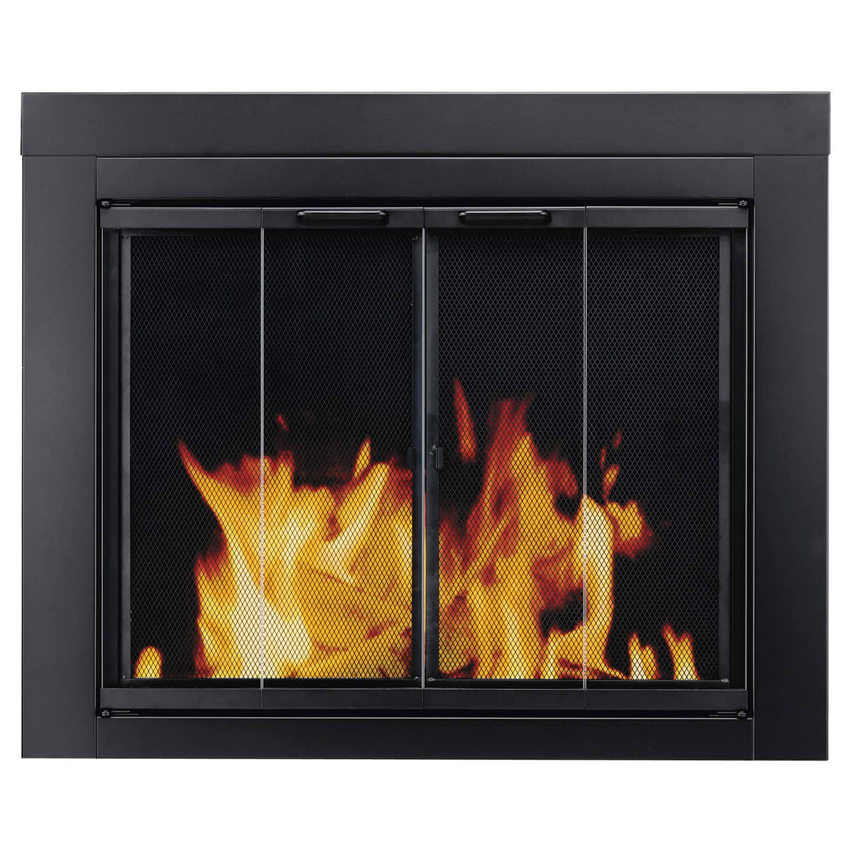 Black Medium Fireplace Glass Door P338745