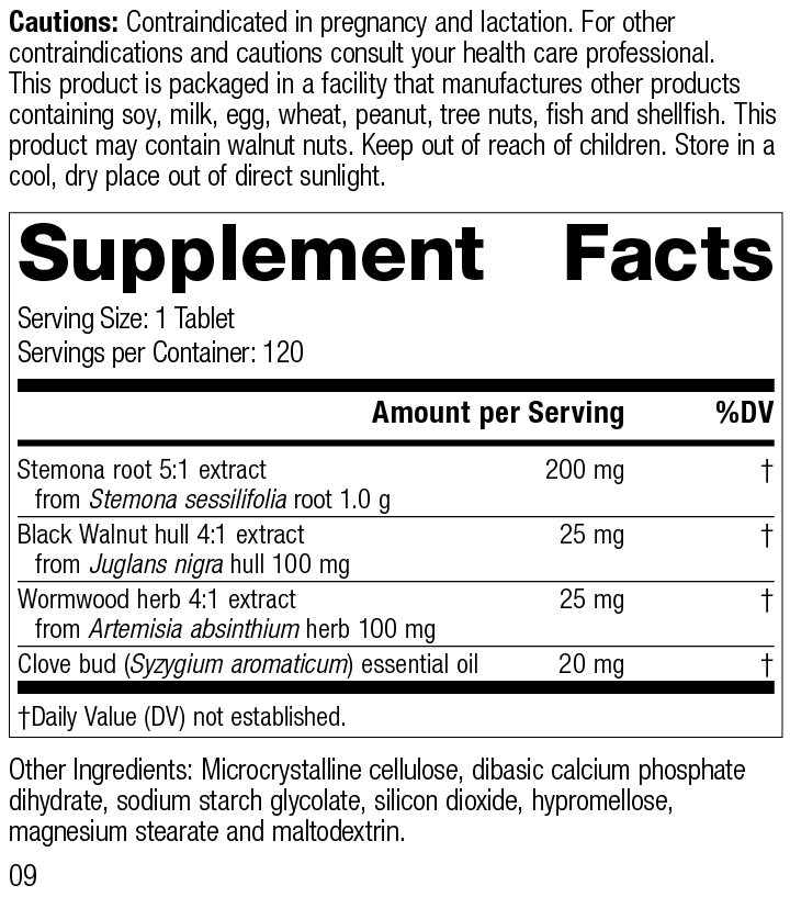 Wormwood Complex 120 Tablets Z8985