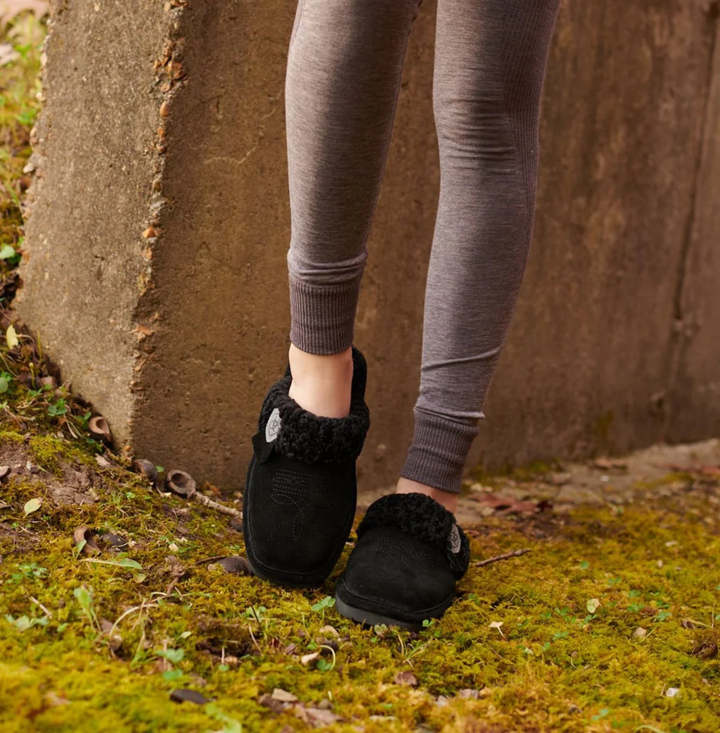 Black Square Toe Slide N58604