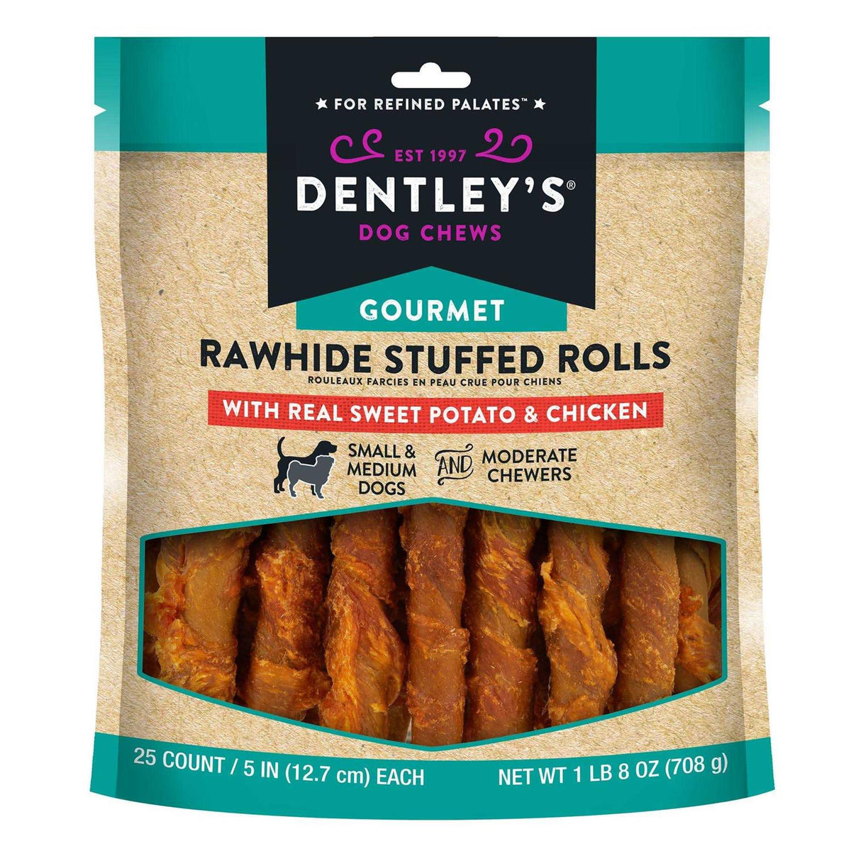 Rawhide Stuffed Rolls Dog Treats N292