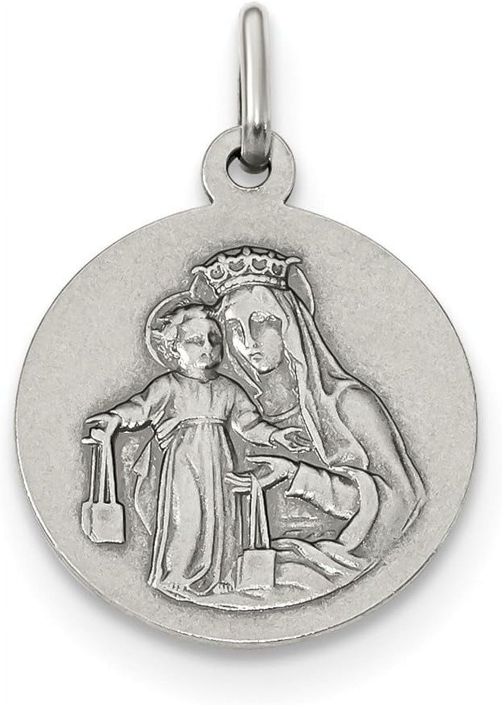 925 Sterling Silver Heart of Jesus Medal Pendant G6188
