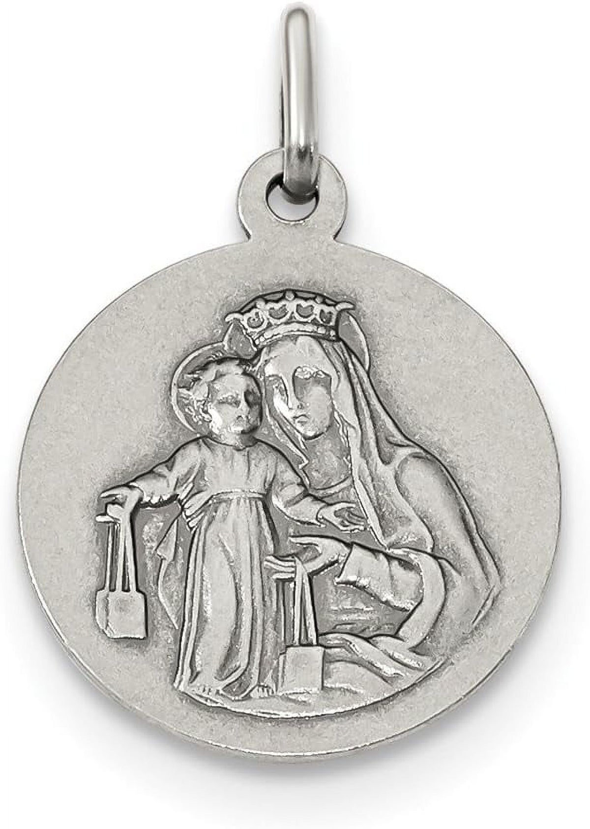 925 Sterling Silver Heart of Jesus Medal Pendant G6188