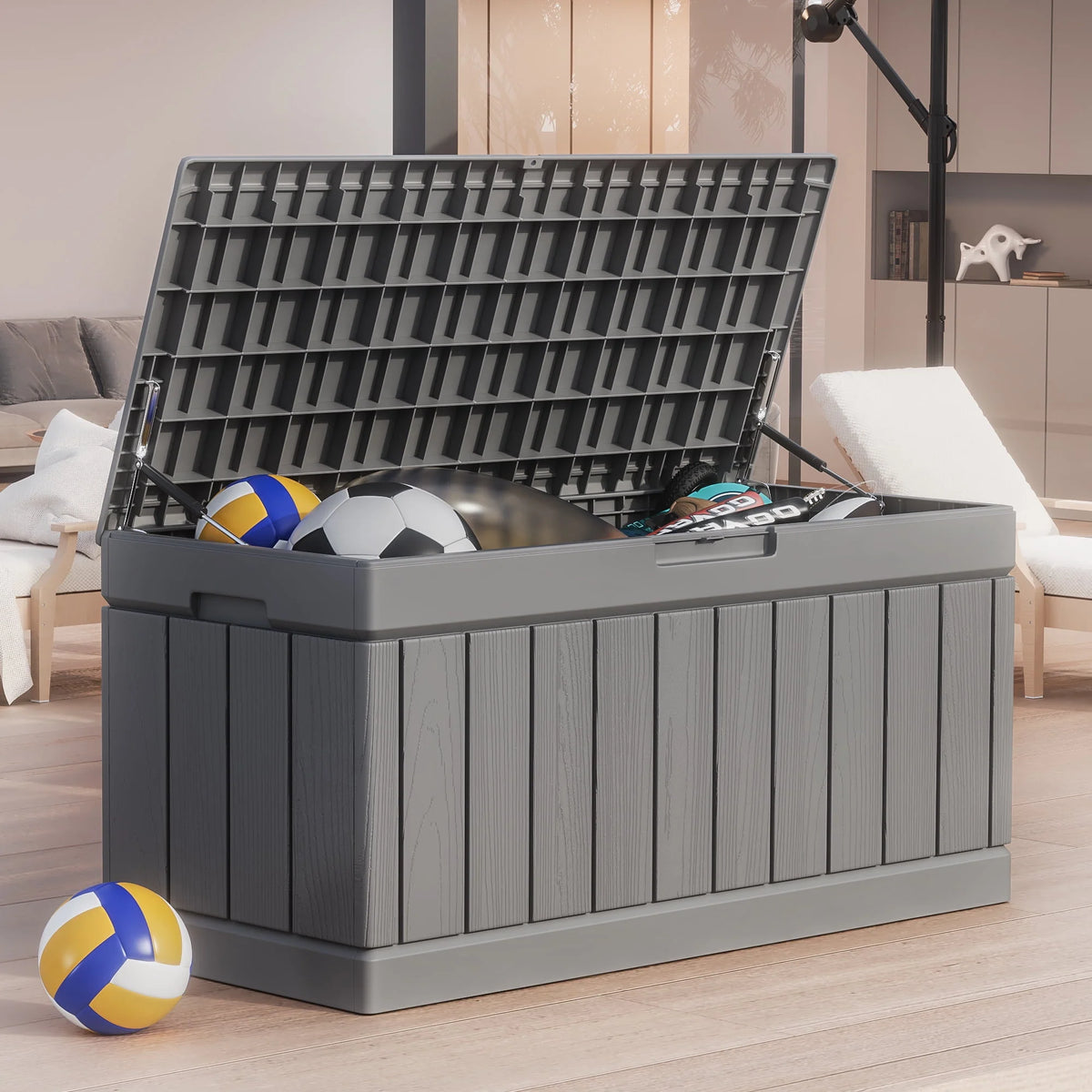 82 Gallon Resin Lockable Deck Box D268