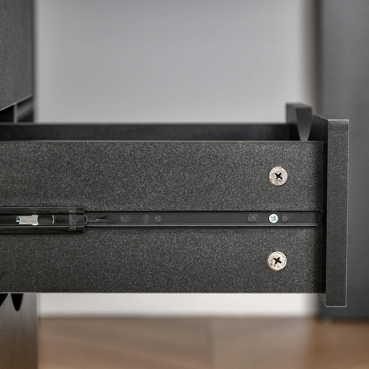 Black 3 Drawer Rolling File Cabinet N831