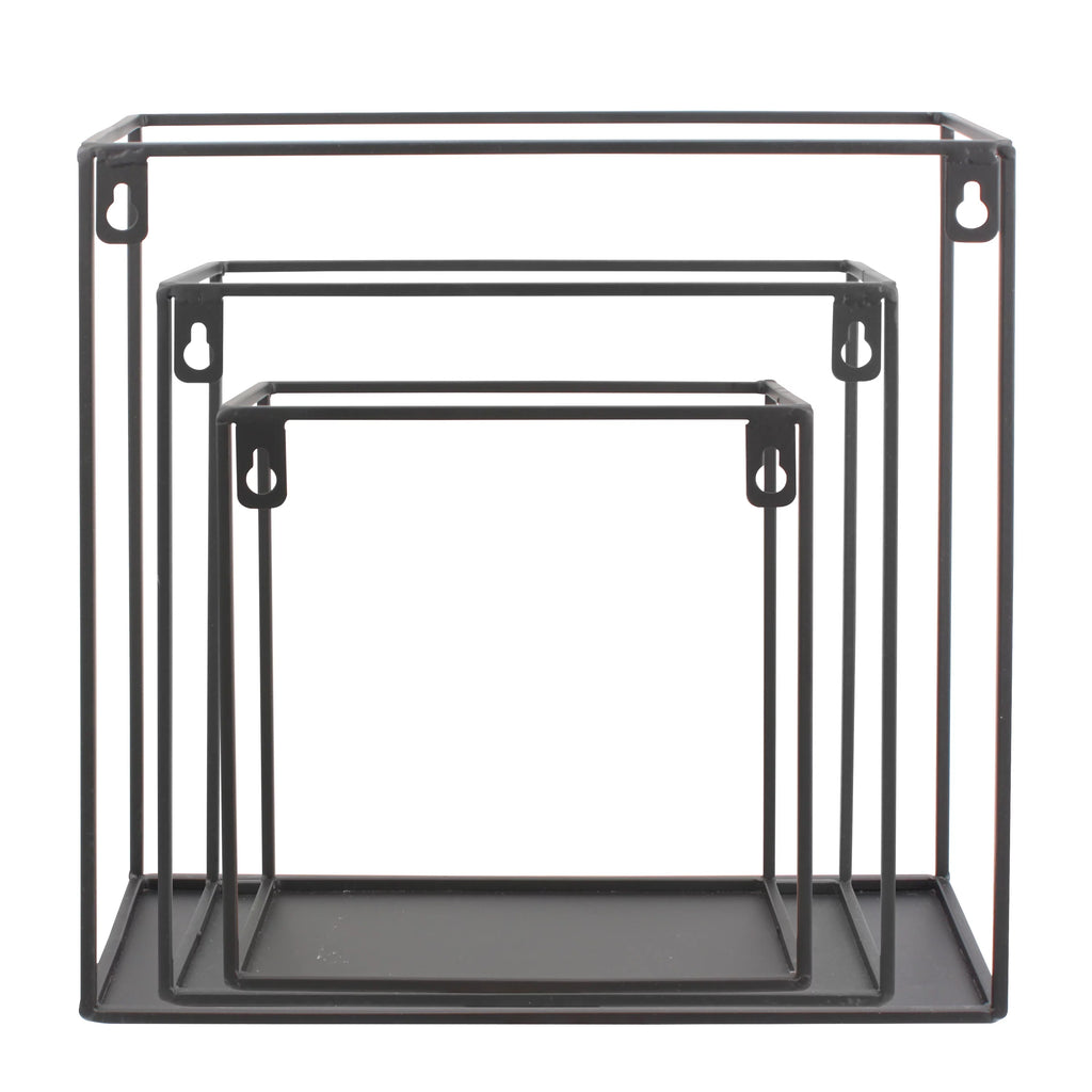 Wire Cube Shelf Set of 3 Shelves Black X54387