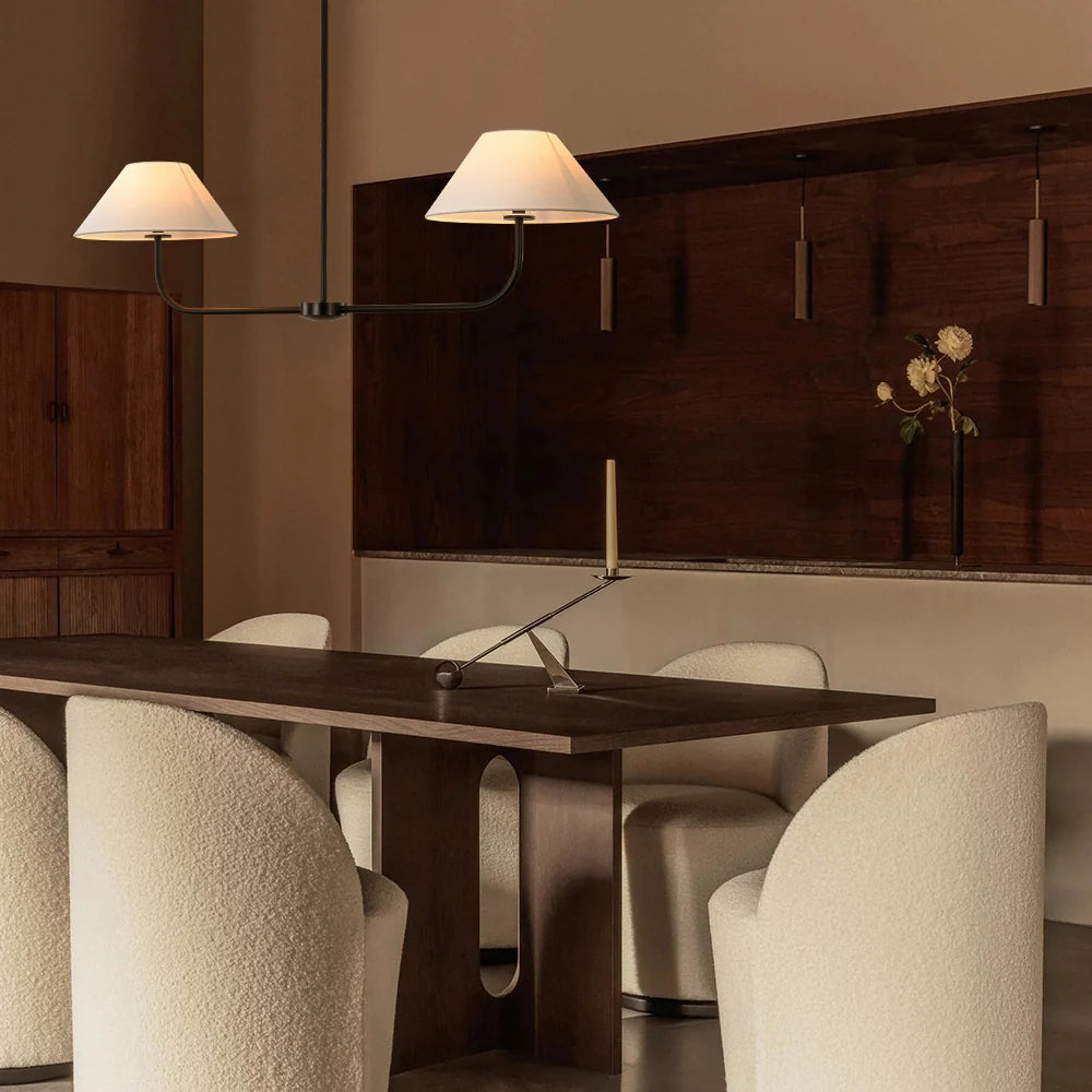 2-Light Dimmable Fabric Linear Pendant P292119
