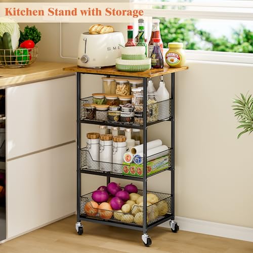 4 Tier Microwave Cart with Storage O339