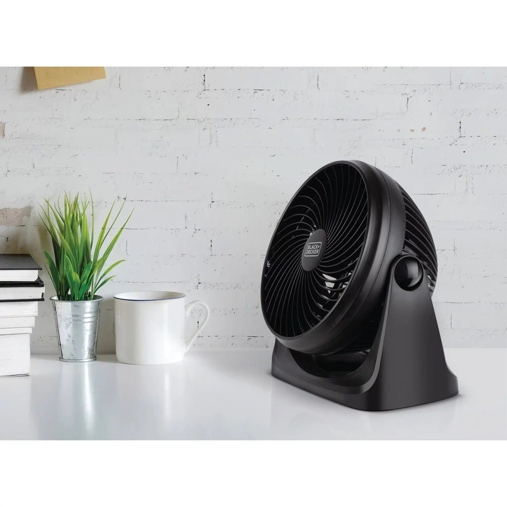 7 Inch Electric Portable Table Fan with Adjustable Tilt, Black K6843