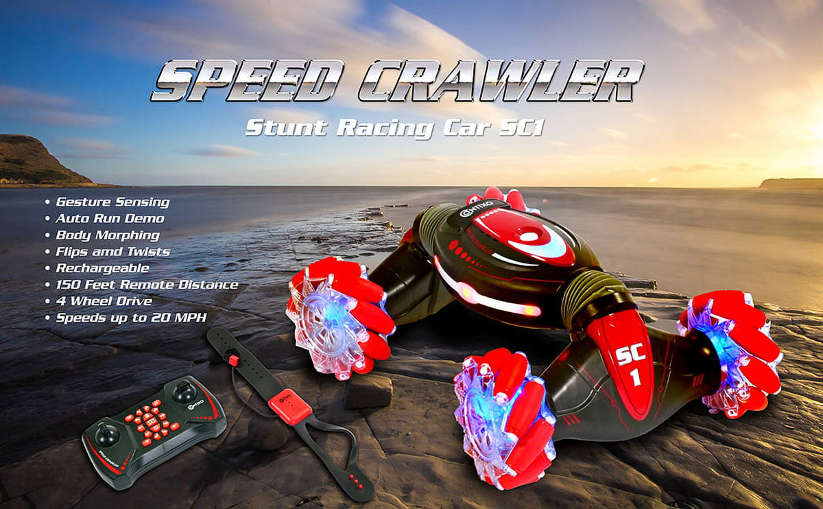 Red 4WD 2.4GHz Remote Control Stunt Car Y383