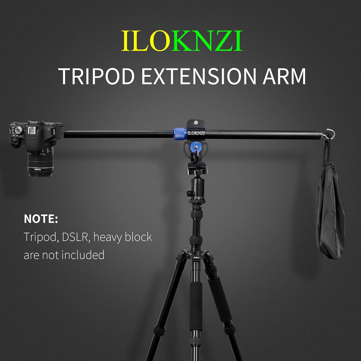 30 Inch Aluminum Tripod Extension Arm Overhead Camera Mount with Phone Holder Pack of 2 B365