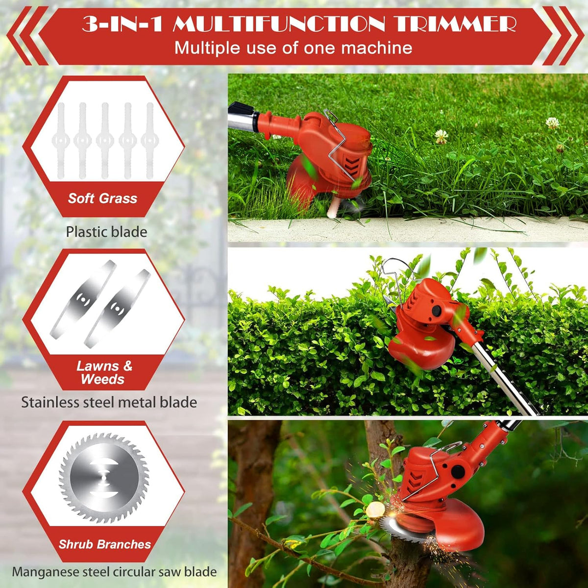 21V Cordless String Trimmer with 2 Batteries B555715