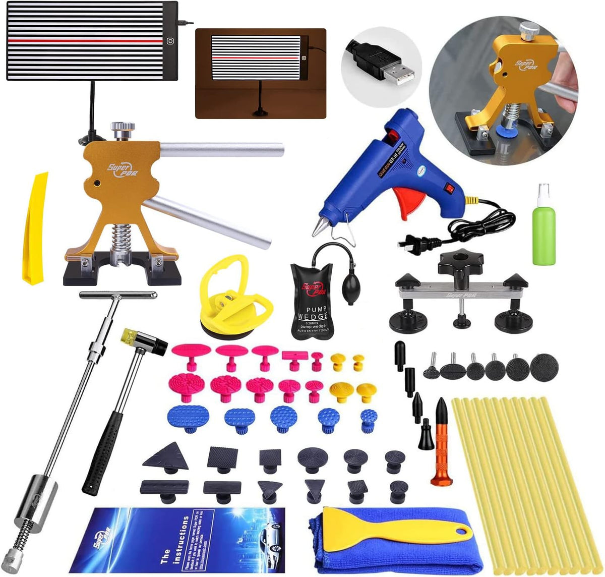 68 Pcs Paintless Dent Removal Tools Kit S1956