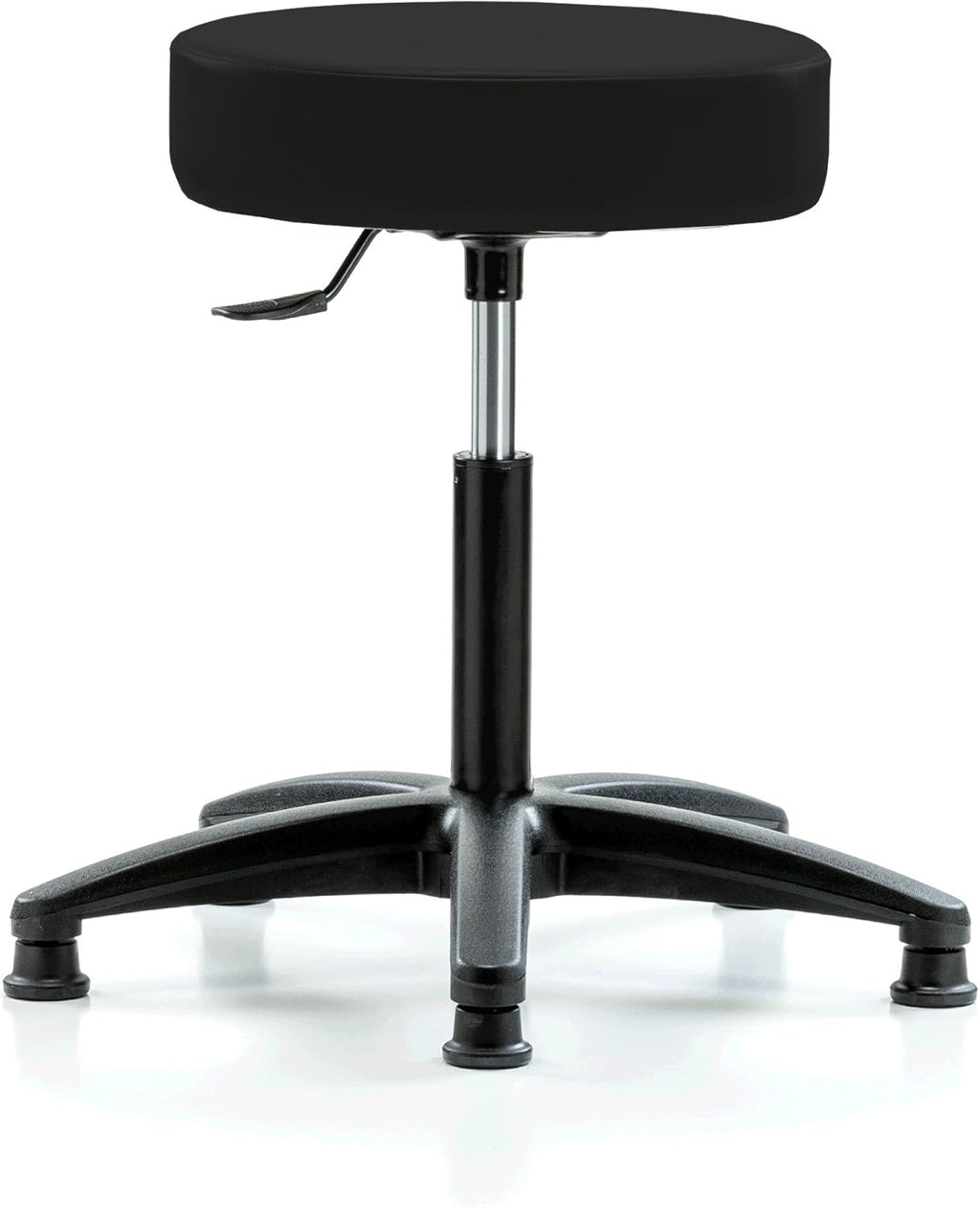 Black Fabric Height Adjustable Swivel Stool V847559