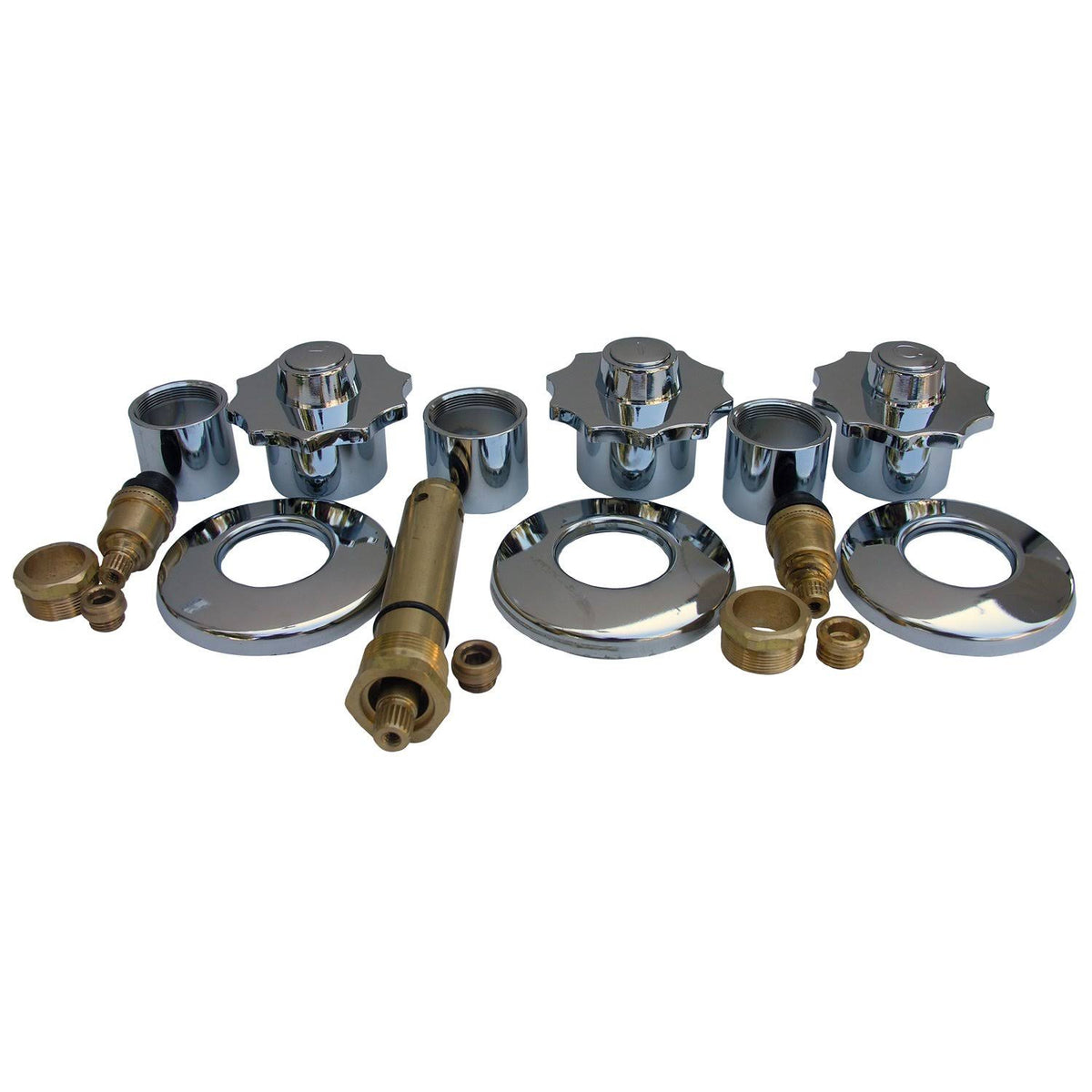Chrome Three Valve Tub and Shower Trim Kit L593