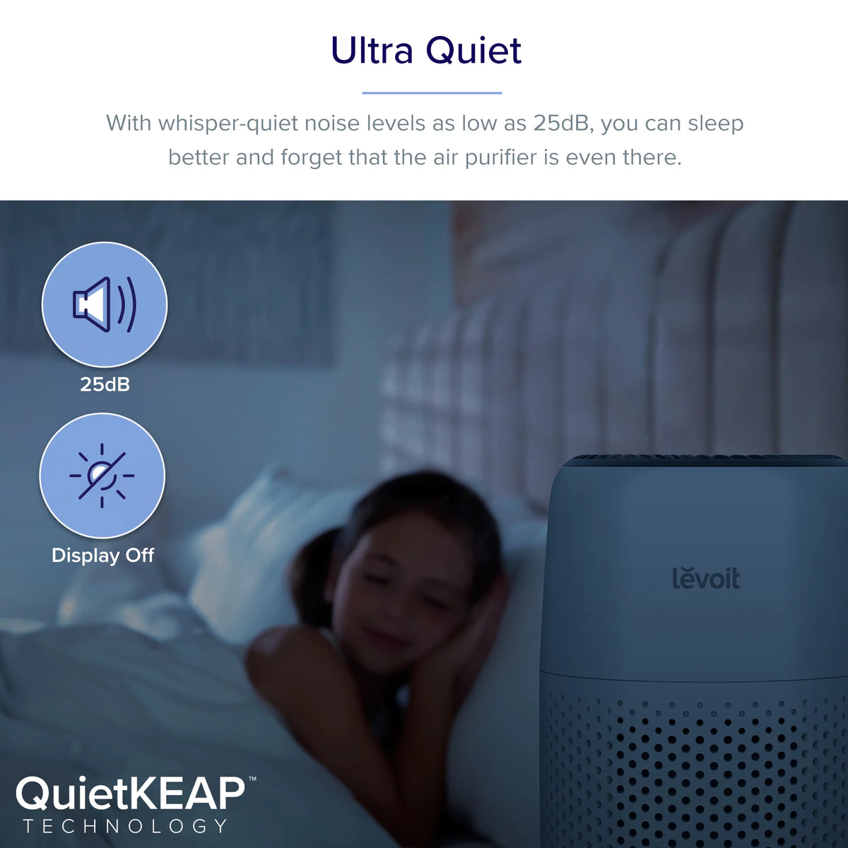 White Desktop HEPA Air Purifier Q523544