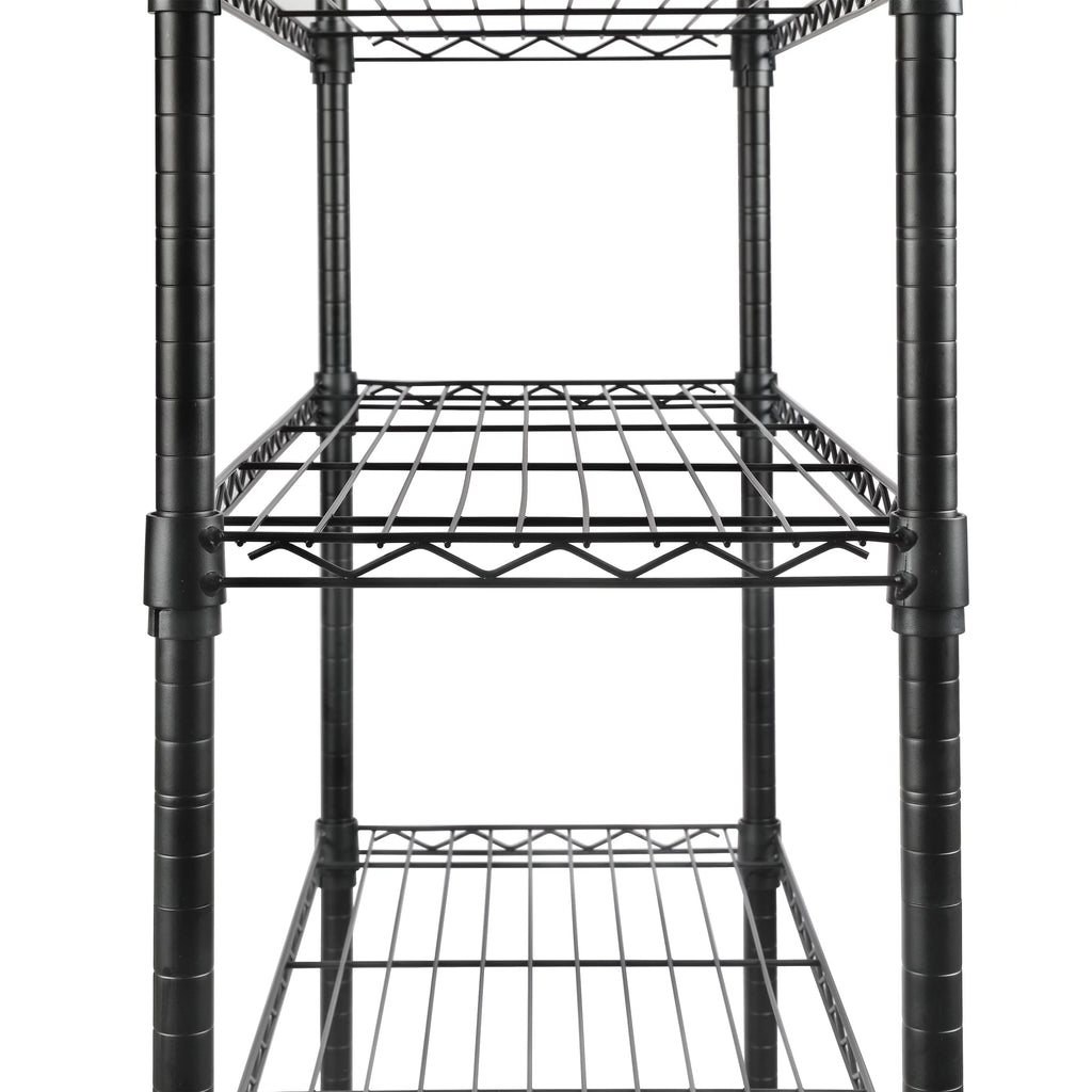 Black 4 Tier Wire Shelf Unit O936894