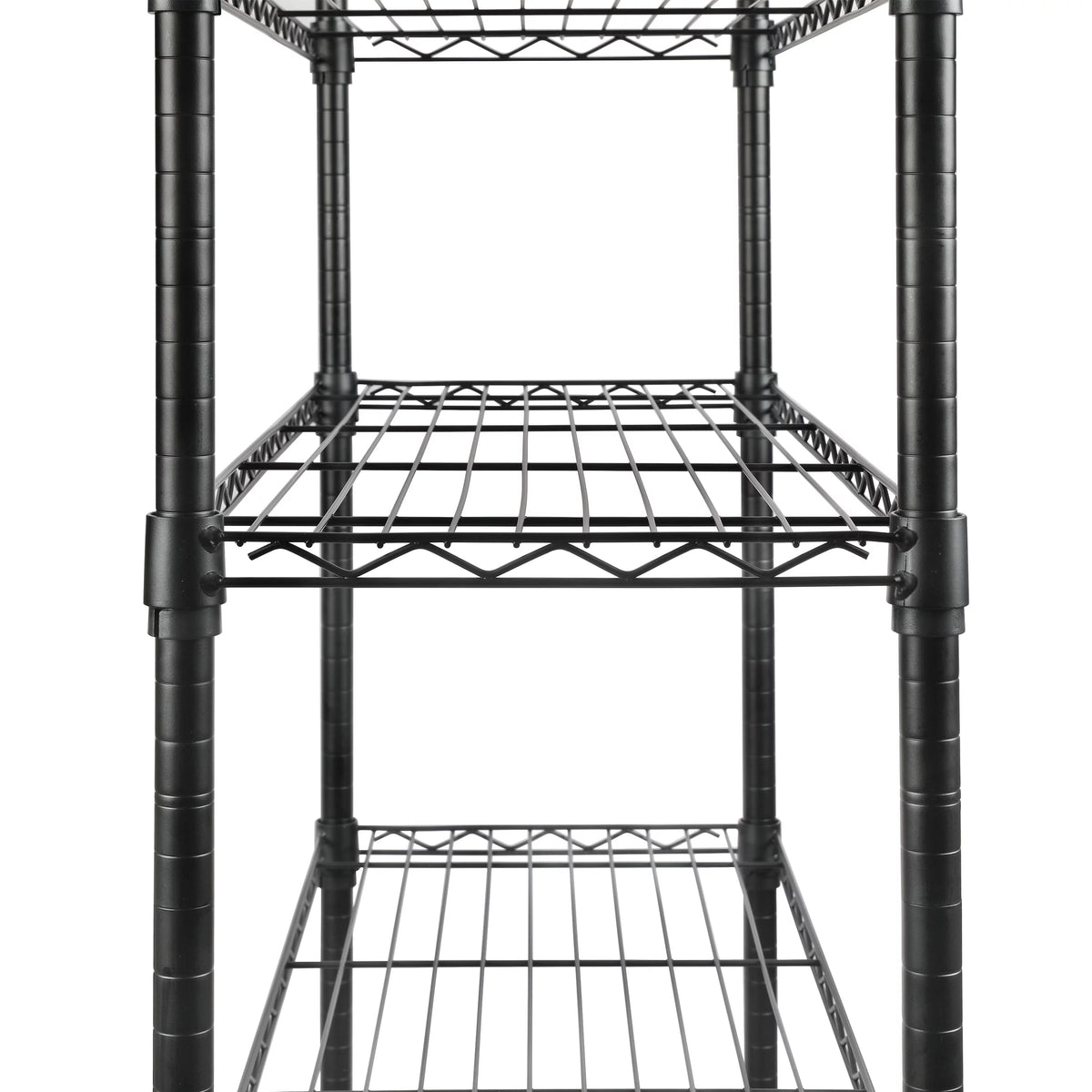 Black 4 Tier Wire Shelf Unit O936894