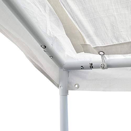 White Steel Carport E362