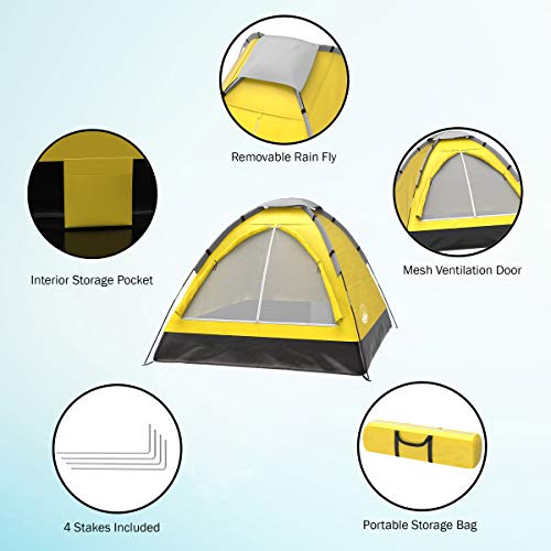 2-Person Camping Tent with Rain Fly and Carrying Bag X9044