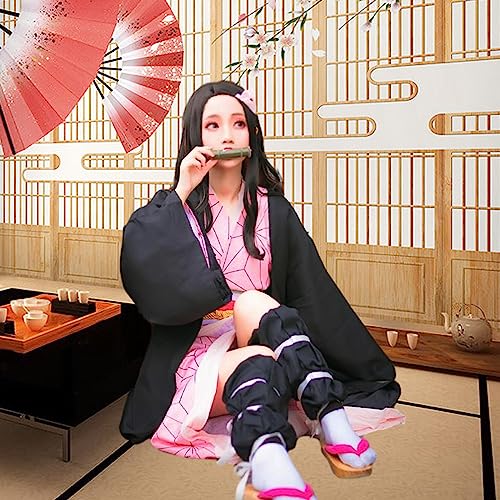 Kamado Anime Cosplay Costume Kimono Outfit C450
