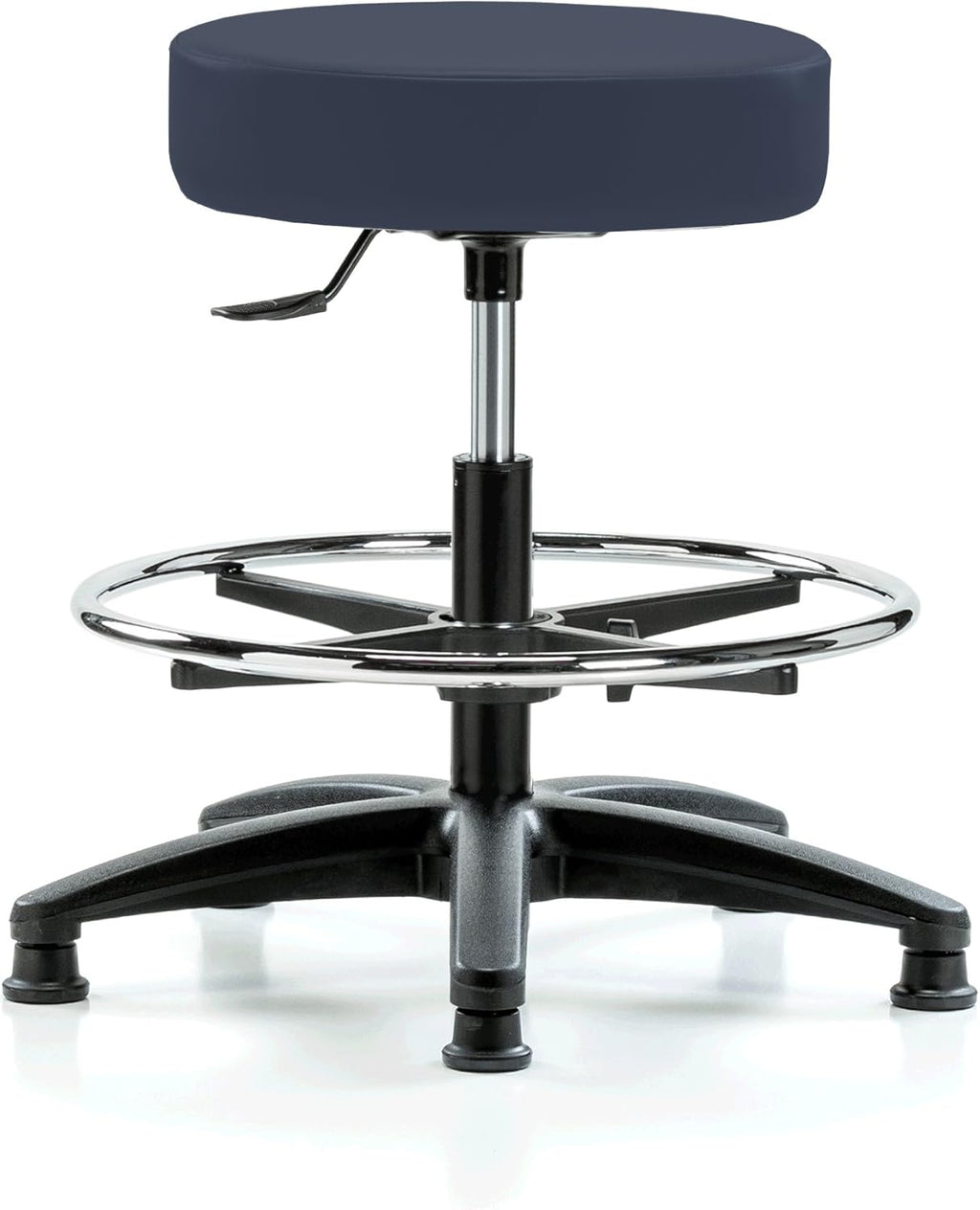 Black Fabric Height Adjustable Swivel Stool V847559
