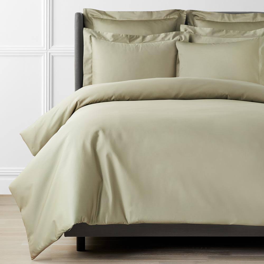 Green Supima Cotton Sateen Queen Duvet Cover W83505
