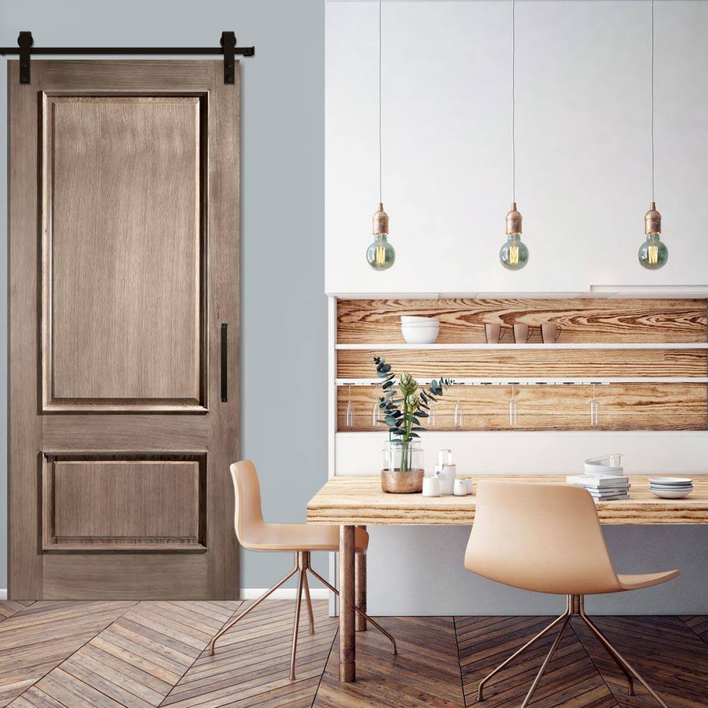 Barn Door Hardware Set with 6 ft Track, Arch Bronze M15676