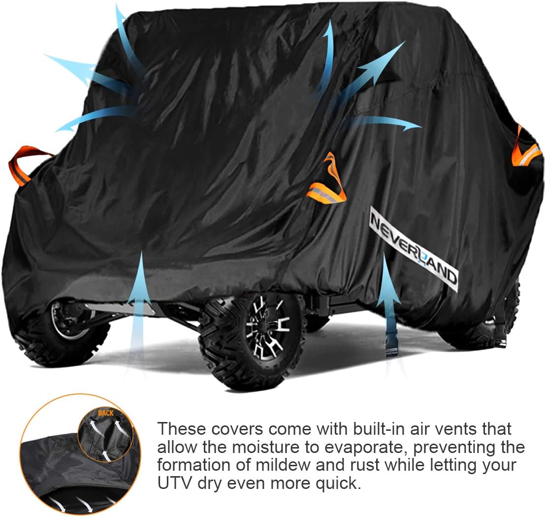 Heavy Duty Waterproof 4-6 Seater 4 Door UTV Cover with Reflective Strip M8705