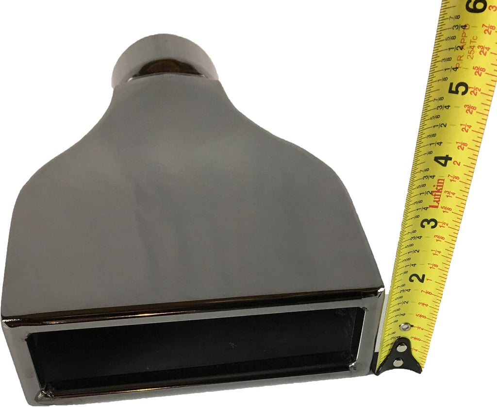 2.50" Inlet 2.25" Outlet Stainless Black Chrome Exhaust Tip Pack of 2 E222