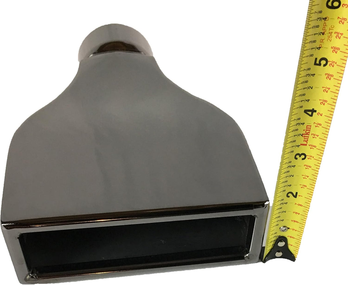 2.50" Inlet 2.25" Outlet Stainless Black Chrome Exhaust Tip Pack of 2 E222