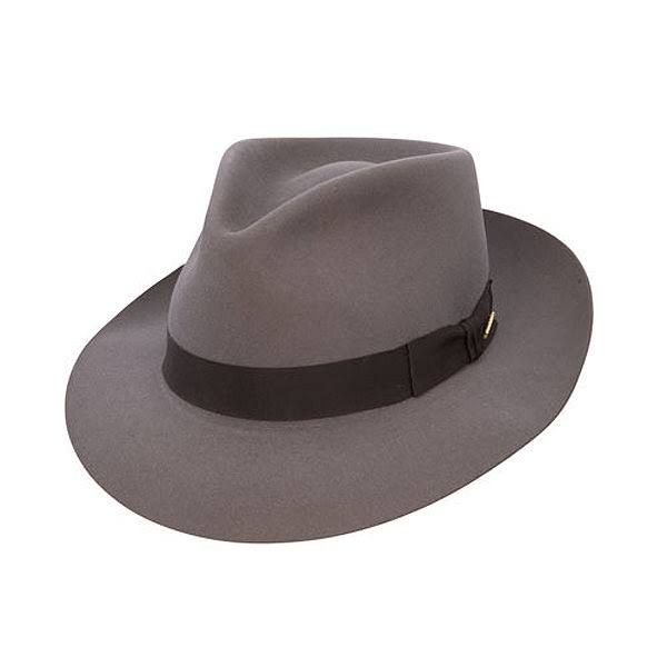 Caribou Fur Felt Fedora Hat Size 6 7/8 N785