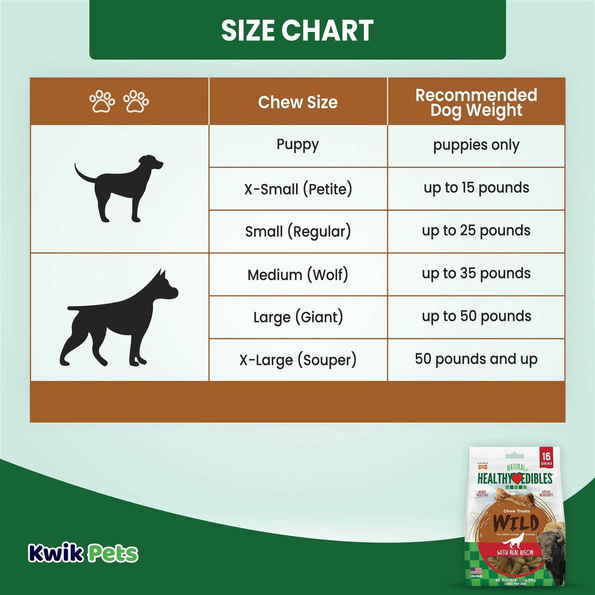 Natural Bison Chew Treats G8560