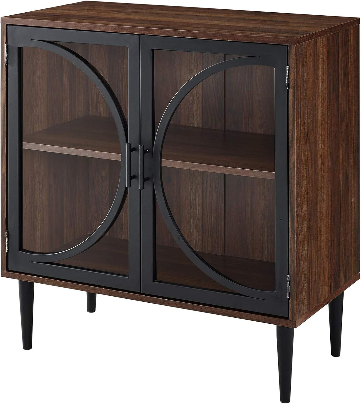 Industrial Buffet Storage Cabinet, 30 Inch, Dark Walnut F257