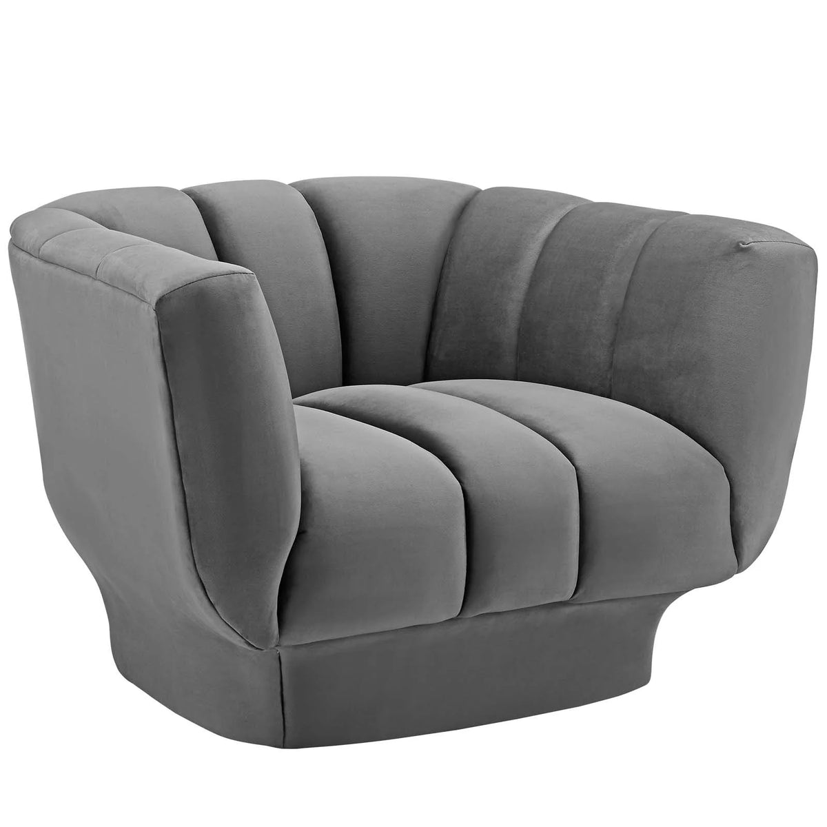 Gray Performance Velvet Sofa and Armchair Set R27143