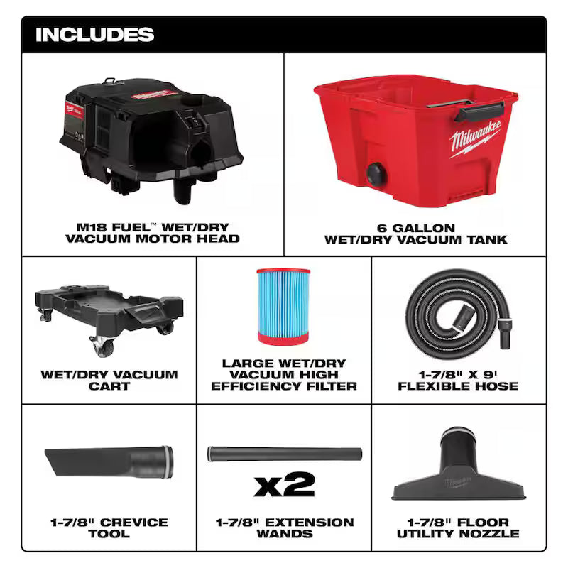 6 Gal. Cordless Wet/Dry Shop Vacuum with Battery and Charger Kit X18344