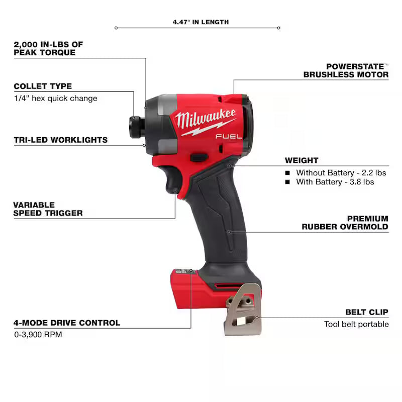 18V Lithium-Ion Brushless Cordless Combo Kit with 5.0Ah Batteries and Charger C47336