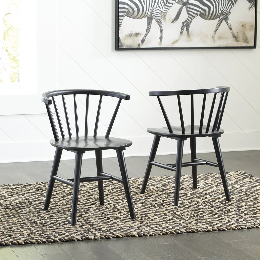 Black Spindle Dining Chair, Set of 2 B975