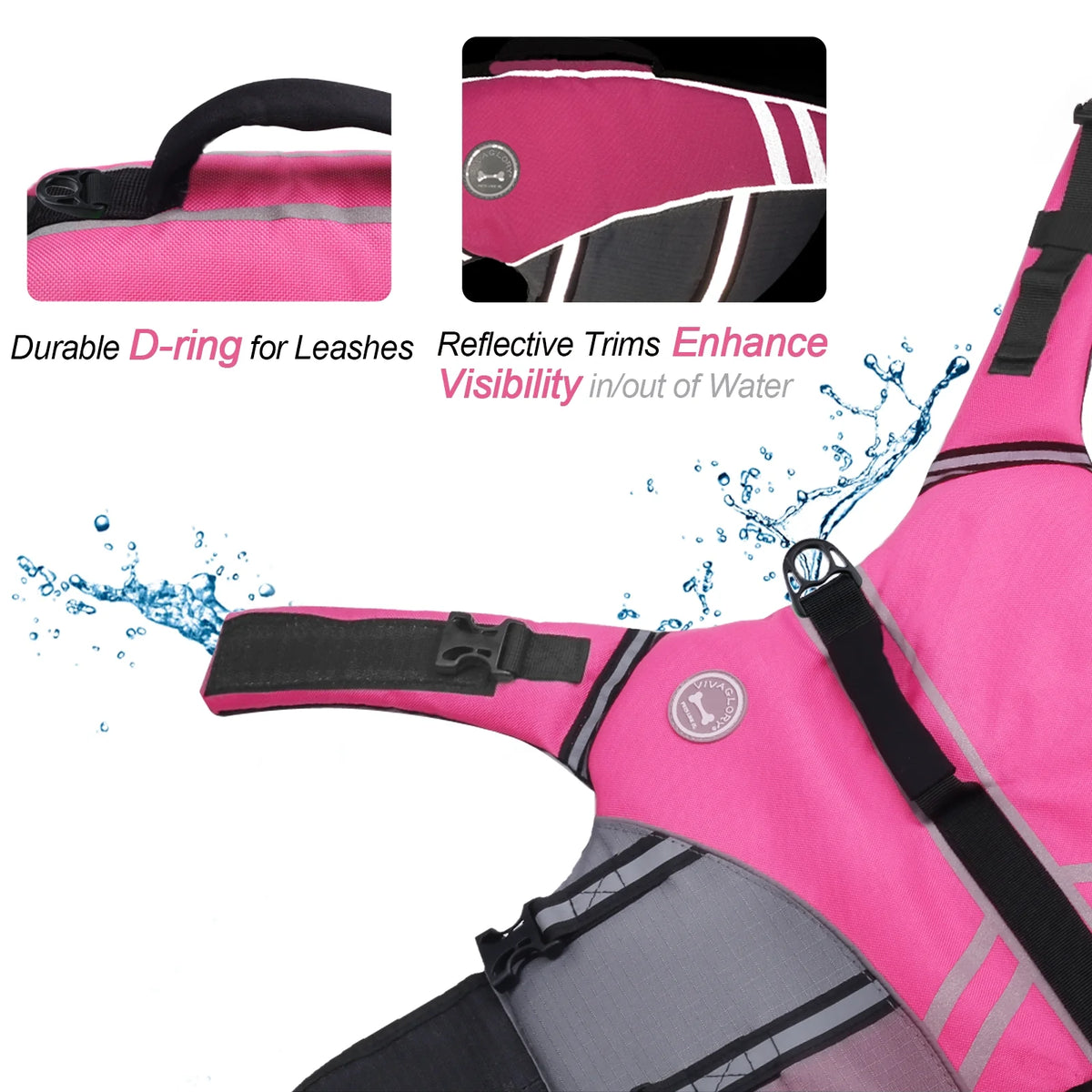 Pink Large Dog Life Jacket Vest H791600