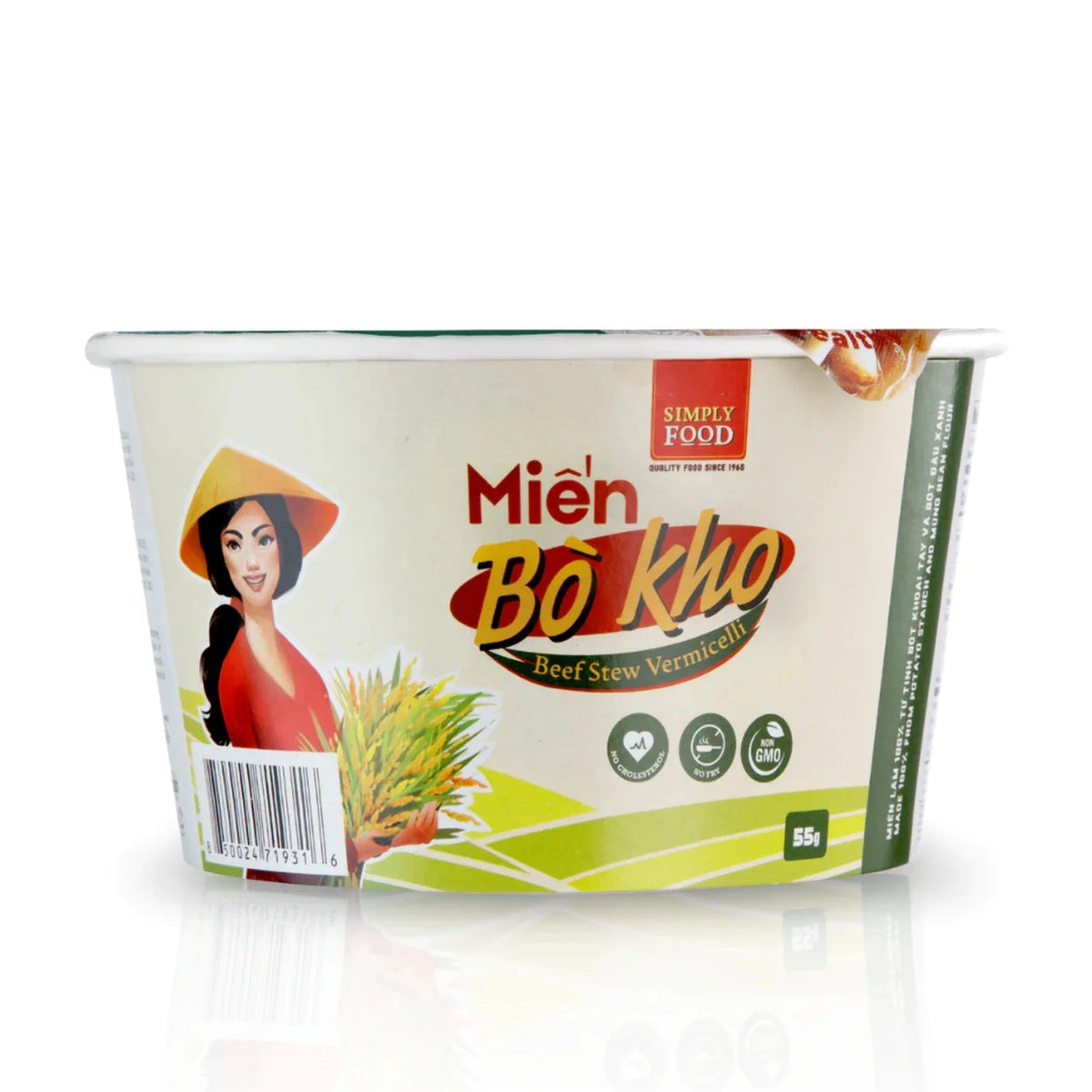 Instant Beef Stew Glass Noodle 9 Bowls 55g Fork Included M832089