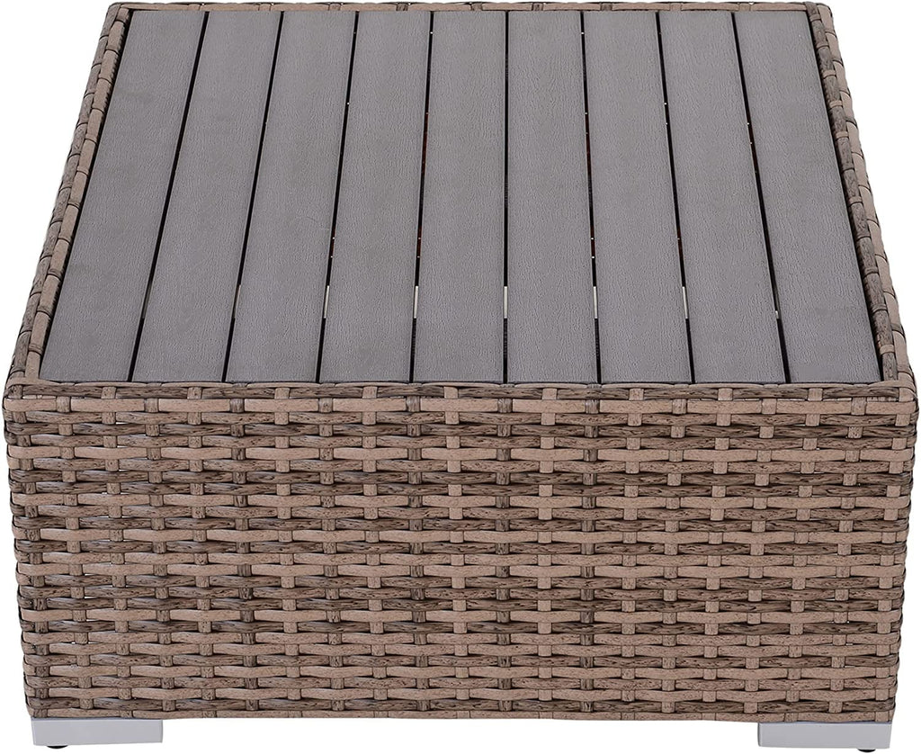 7pc Gray Wicker Patio Furniture K709