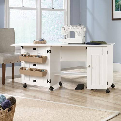 Soft White Sewing & Craft Cart U61476