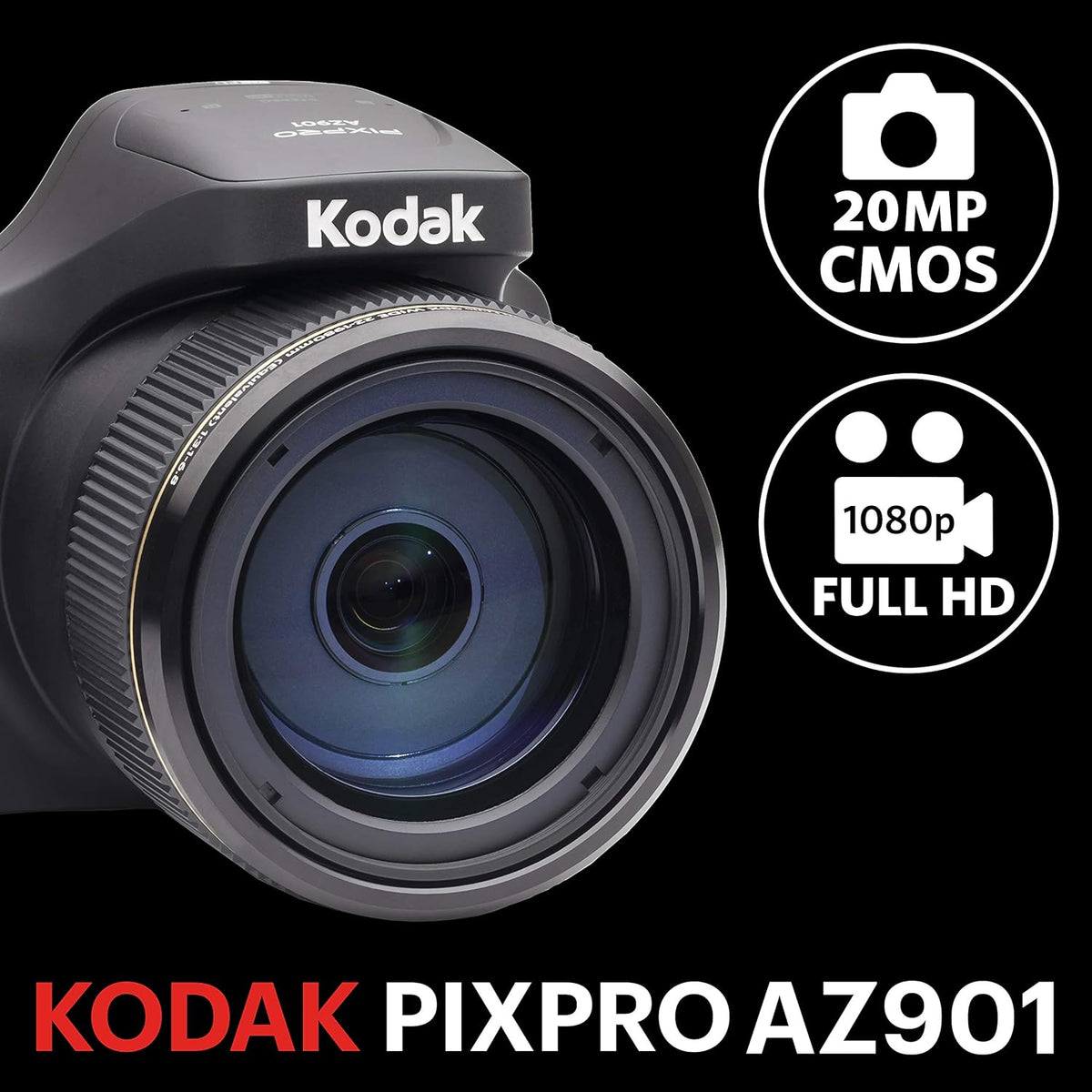 20MP Digital Camera with 90X Optical Zoom and 3 LCD (Black) T86450